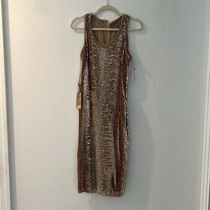 ⭐️🌴NWT Poppri Fitted Metallic Dress